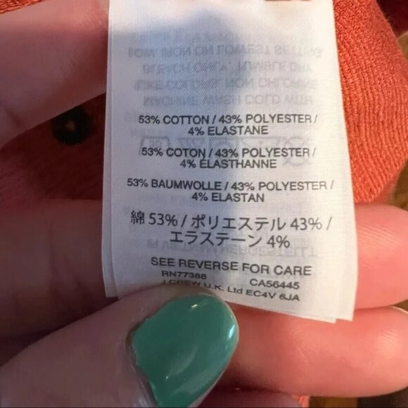 MADEWELL Burnt Orange Rust Off The Shoulder Textured Button Front Dress Size XS - Picture 7 of 7